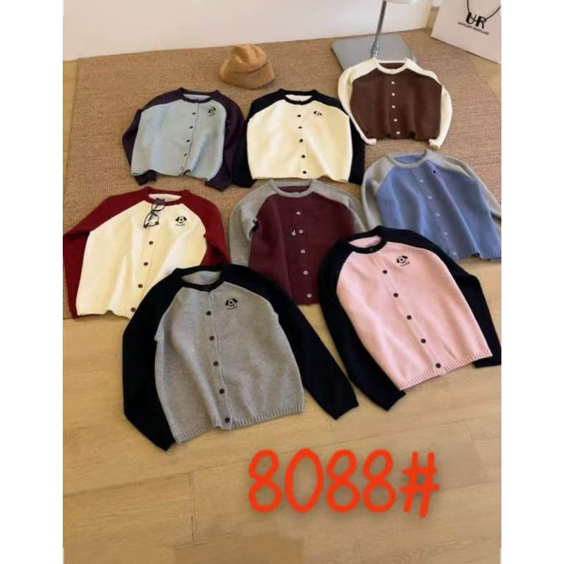 Cartoon Embroidered Cardigan Sweater