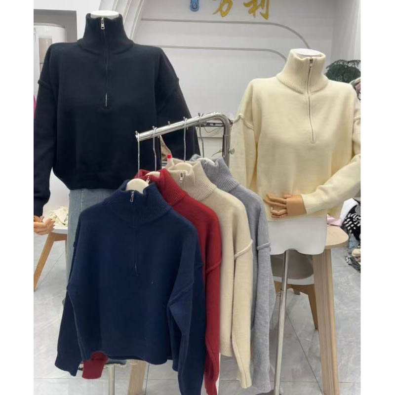 Turtleneck Zipper Sweater Jacket
