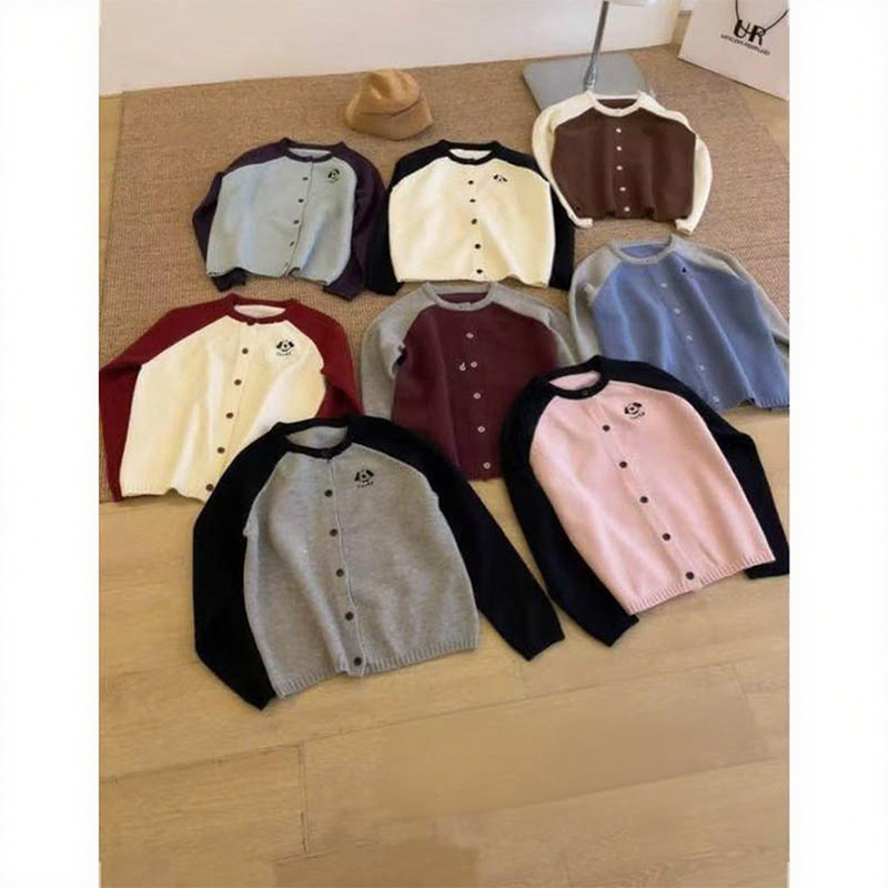 Cartoon Embroidered Cardigan Sweater