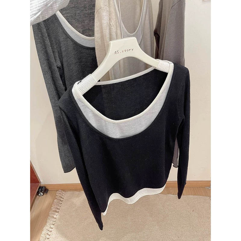 Reasons to Choose a Fake Two-Piece Knitted Bottom Shirt